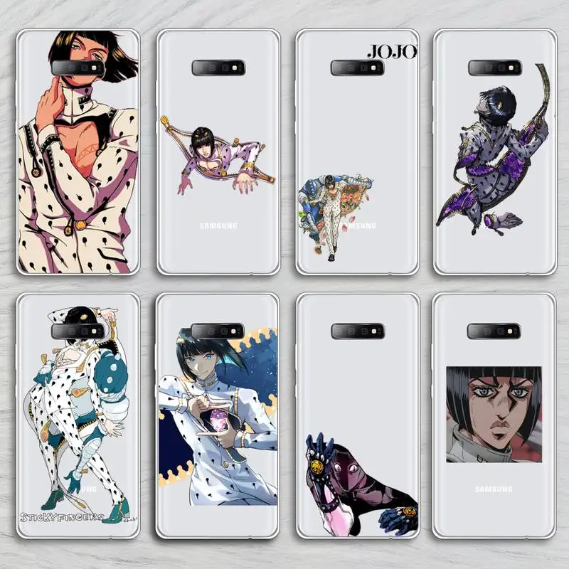 

Girls Bruno Buccellati JoJo's Bizarre Phone Case Transparent For Samsung Galaxy A71 A21s S8 S9 S10 plus note 20 ultra