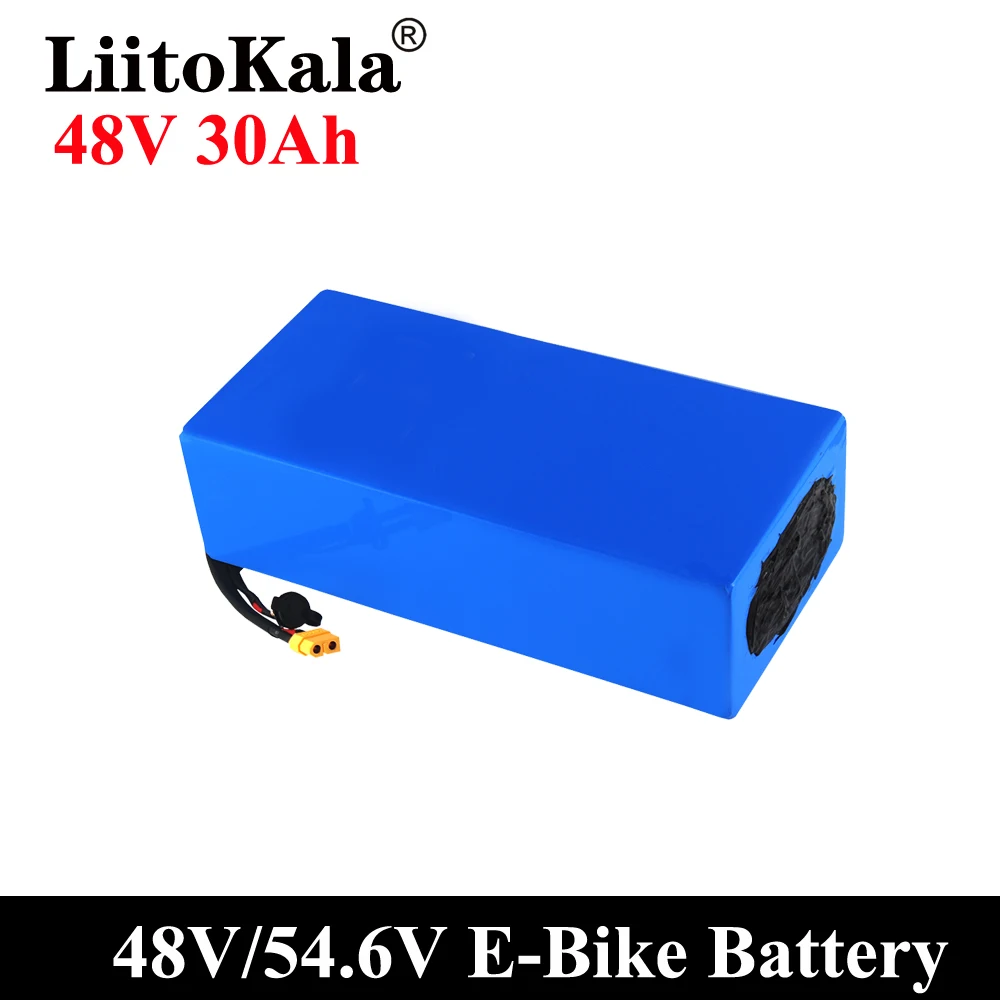 

Аккумулятор для электровелосипеда LiitoKala 18650, 48 В, 20 А · ч, 30 А · ч, 15 А · ч, 12 А · ч, 25 А · ч, литиевая батарея 48 В, 18650 с разъемом BMS XT60, 30 А · ч