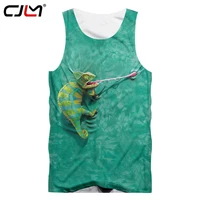 cjlm cool animal tank tops fashion men vest 3d printed funny chameleon casual sleeveless summer tops shirts man brand clothes