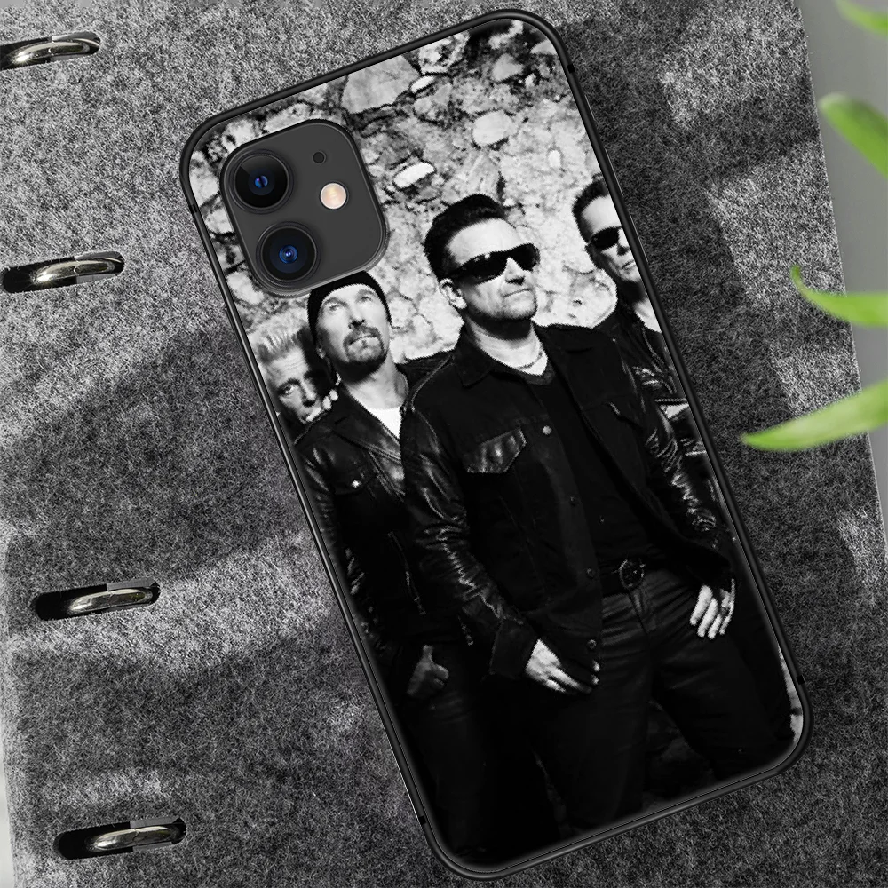 

U2 band Phone Case Cover Hull For iphone 5 5s se 2020 6 6s 7 8 12 mini plus X XS XR 11 PRO MAX black Shell Painting Bumper Tpu