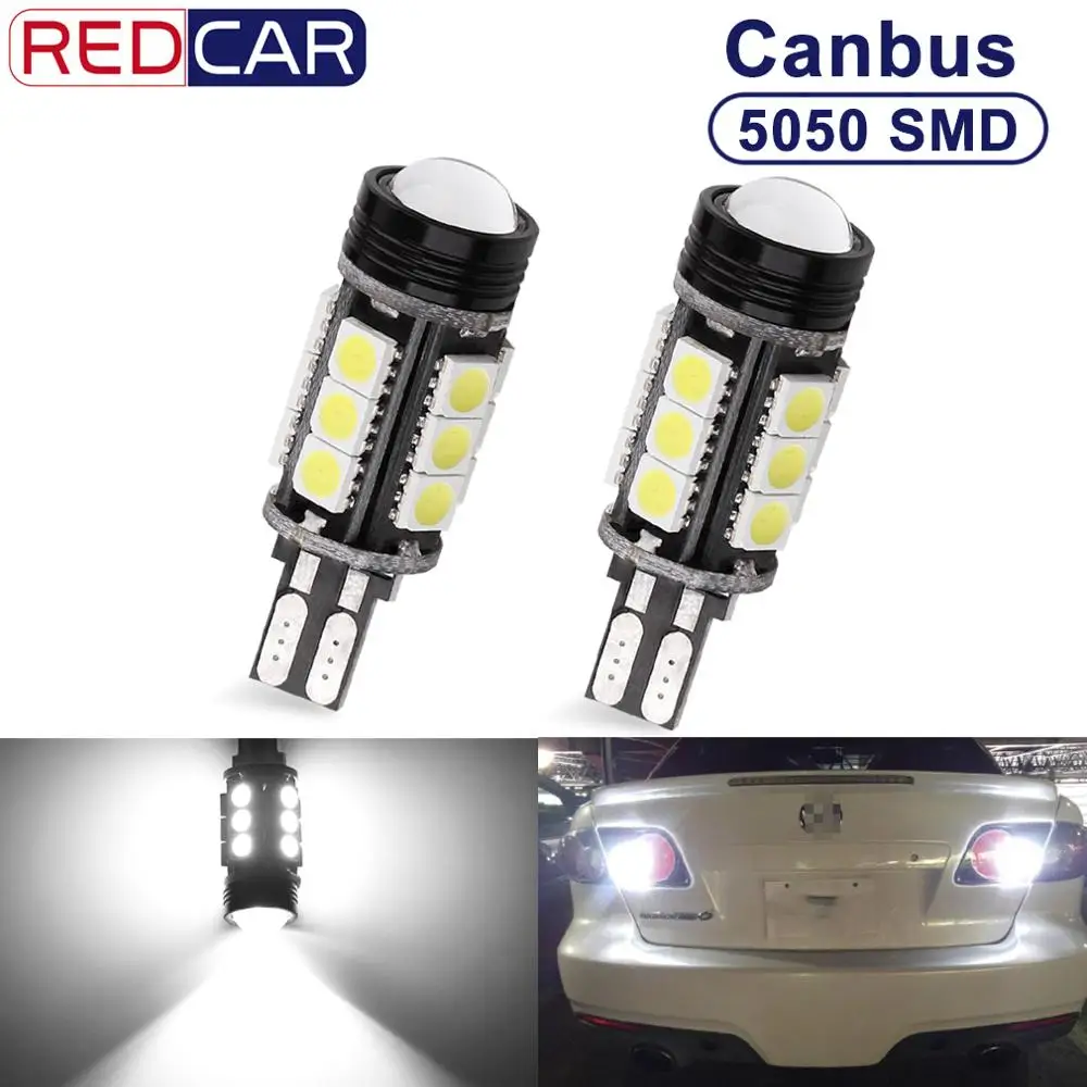 Светодиодные лампы T15 2 шт. W16W светодиодсветодиодный Canbus 5050 SMD COB внешние задние