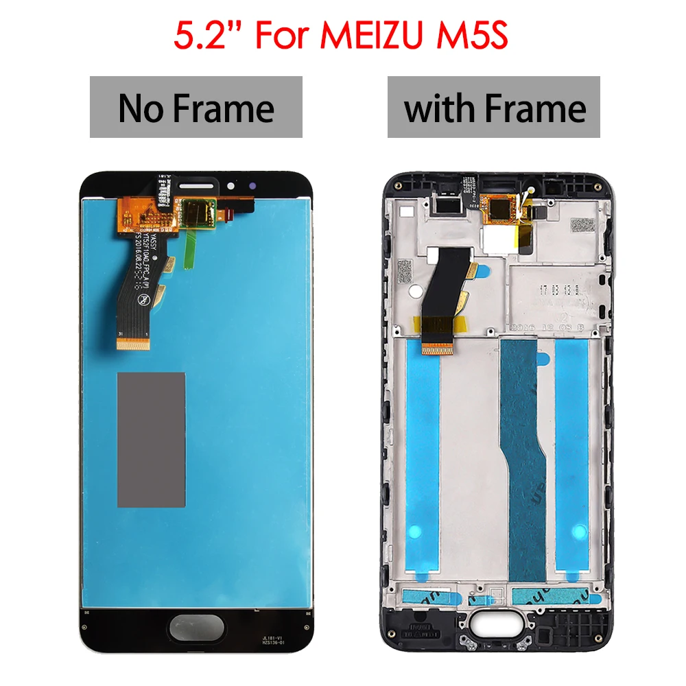 Оригинальный Для Meizu M5 Note M621H ЖК дисплей сенсорный экран с рамкой для M611H MEIZU M5S /M5S