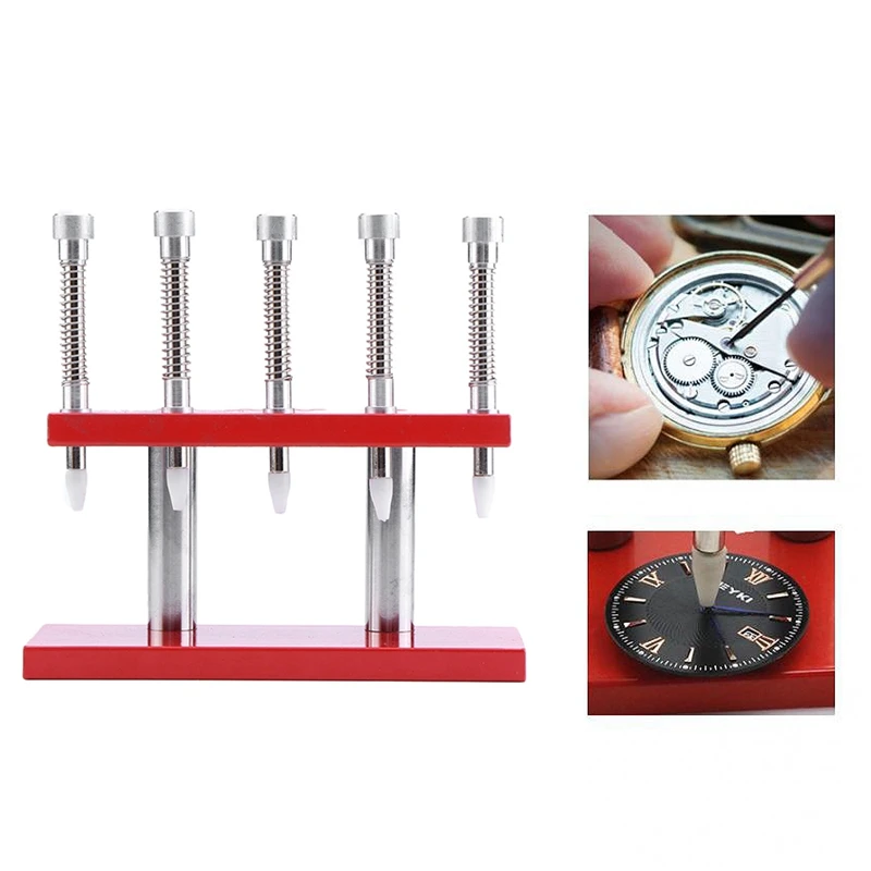 

5 Heads Watch Hand Presser Setting Fitting Set Professional Wristwatch Repair Tool for Watchmaker Watch Tool Kit