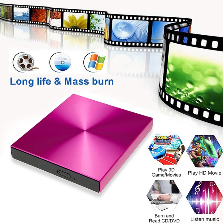 Внешний CD DVD привод горелки плеера Портативный DVD/CD rom Rewriter/Writer/Reader для Mac/MacBook+ противоударный DVD приводы чехол