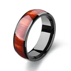 Bxzyrt 2021 кольца из нержавеющей стали с инкрустацией дерева, Винтажное кольцо из титановой стали, кольца, ювелирные изделия