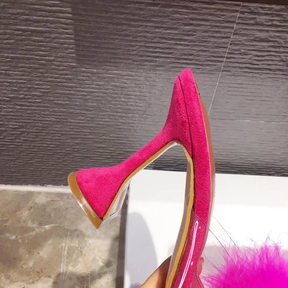 Женские брендовые дизайнерские туфли MIULAMIULA мягкие лодочки из кроличьей шерсти