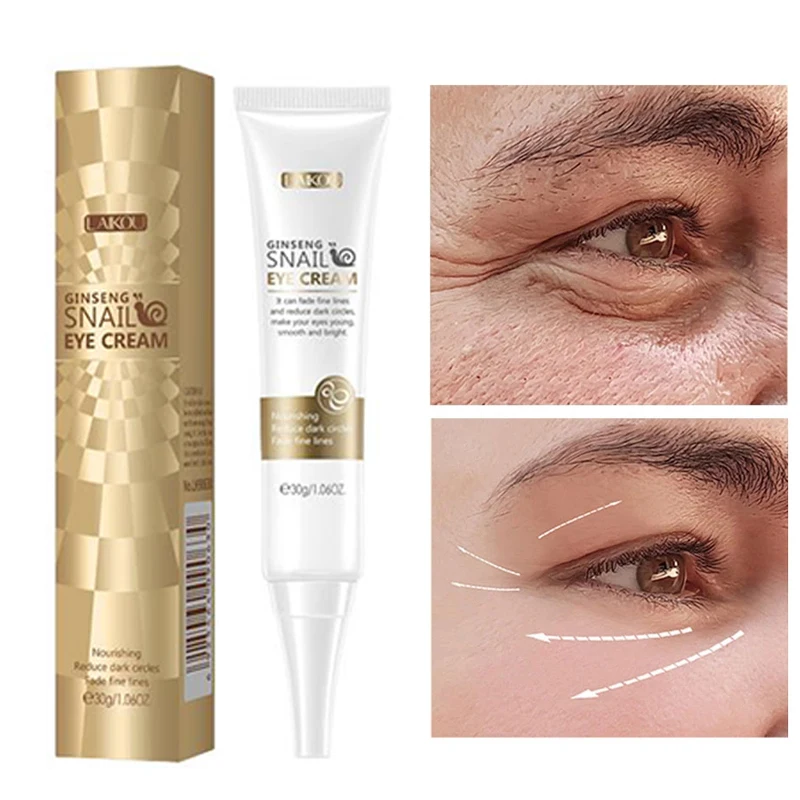 

Крем для глаз с улиточной слизью антивозрастное средство для удаления темных кругов и мешков под глазами, уменьшает отечность, Уменьшает мелкие морщины вокруг глаз