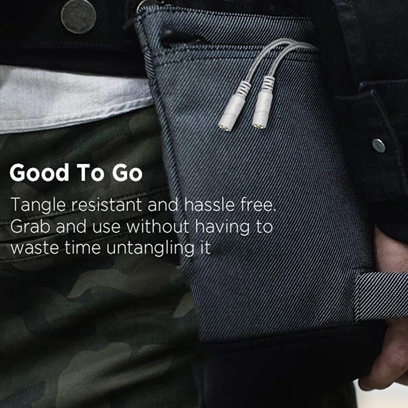 Разветвитель для наушников внешний кабель гарнитуры трикотажный разветвитель 3 5