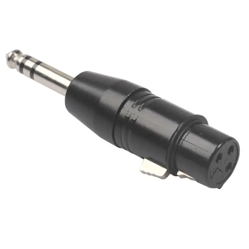 Позолоченный Аудио адаптер 3 Pin XLR Mic Женский до 6 35 мм Мужской усилитель для