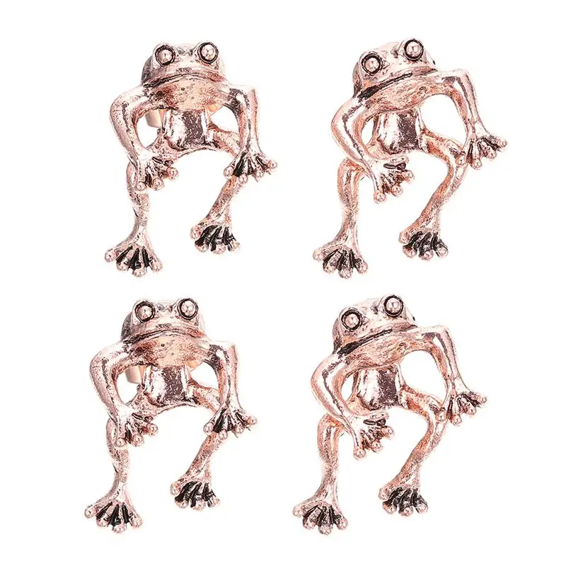 

2 Pairs Frogs Shape Ear Studs Creative Earrings Trendy Earrings Ear Decoration