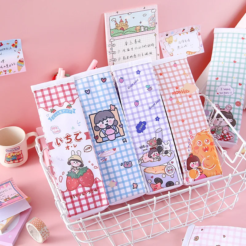 Милый футляр для карандашей из Кореи "Кавайная коробка молока" для студентов, сумка для карандашей, школьные принадлежности, прекрасные канцелярские товары.