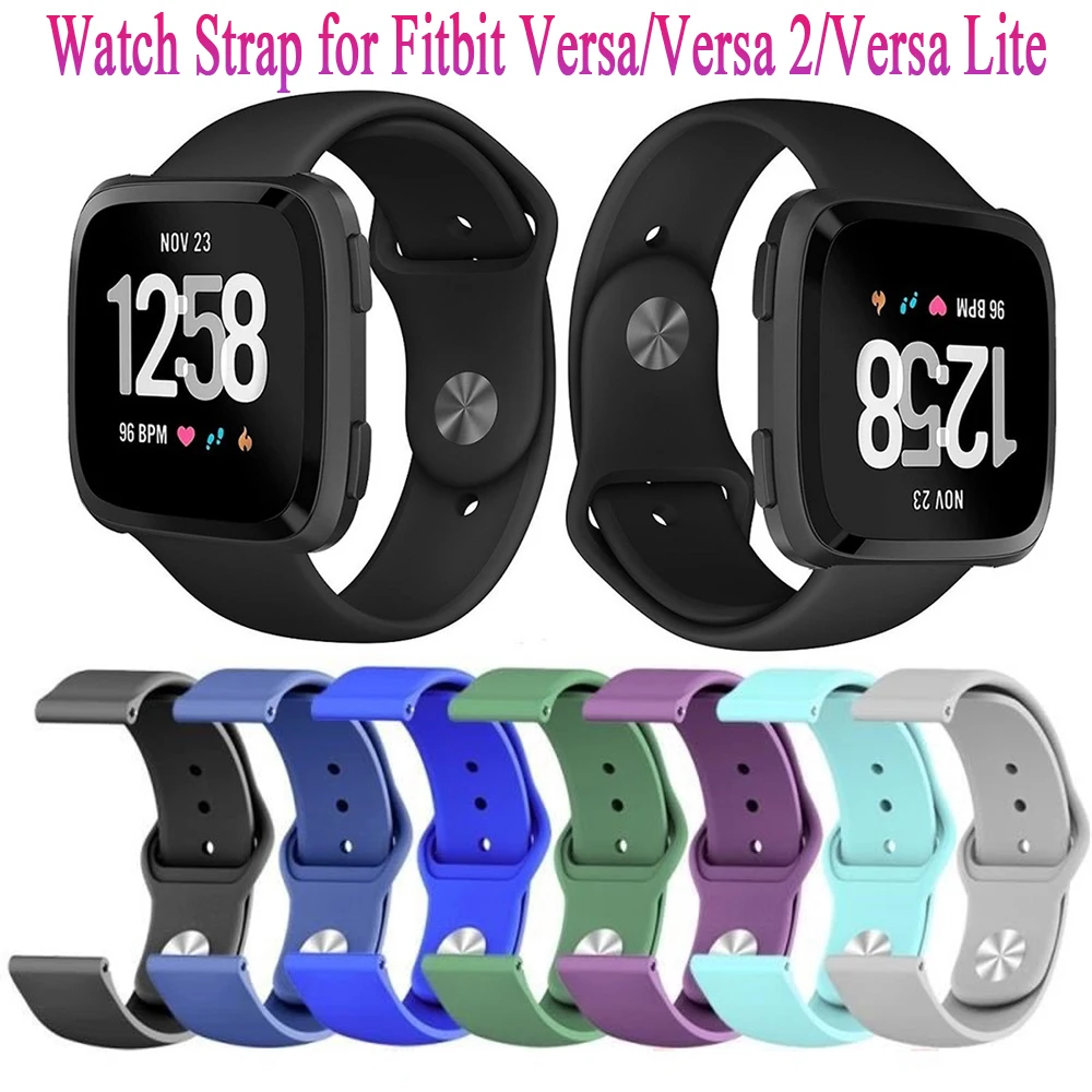 Мягкий силиконовый безопасный регулируемый ремешок для Fitbit Versa/Versa 2/Versa Lite, ремешок для браслета, ремешок для часов