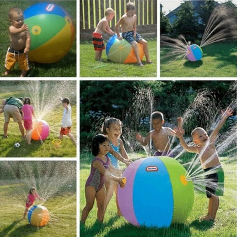

Inflatable Spray Water Ball Children Summer Outdoor Swimming Pool Games for Kids Lawn Balls Boys Girls Play Water Toy