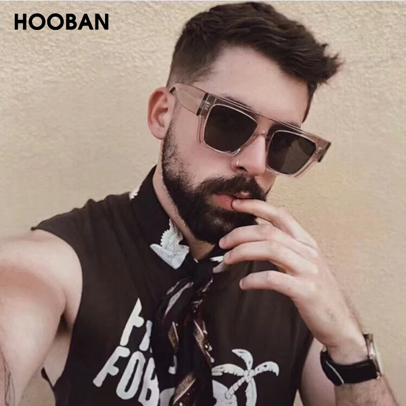 Очки солнцезащитные HOOBAN квадратные для мужчин и женщин UV 400 классические модные
