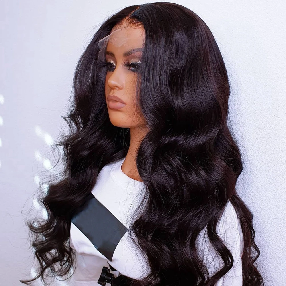 Kryssma Kinky Curly Wigs Black Lace Front Synthetic Wigs For Women Glue-less Heat Resistant Hair Wig Afro Long Curly Closure Wig