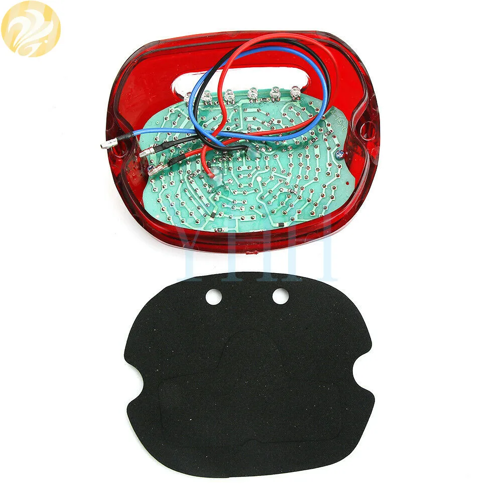 

ABS Plastic Red Lens Brake Turn Signal LED Tail Light For Dyna Motorcycle Softail Electra Motor Taillight License Plate Lamp