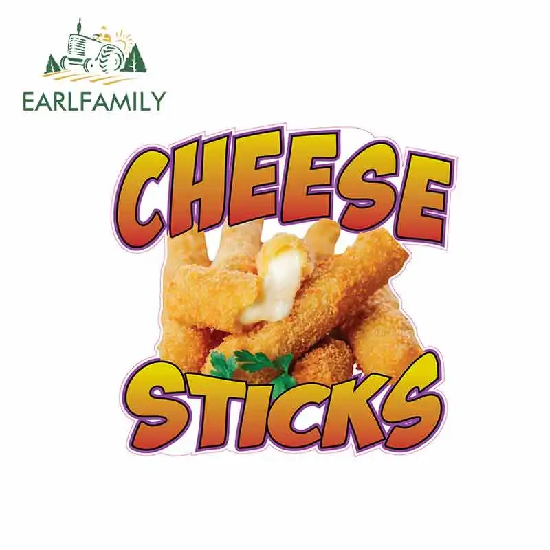 

EARLFAMILY 13cm x 12.4cm for Cheese Sticks Concession Restaurant Food Car Stickers Vinyl Motorcycle RV VAN Fine Decal JDM