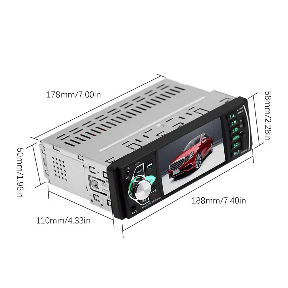 4022D 4,1 дюймов высокой четкости цветной экран Hands-Free автомобильный Mp5 плеер карта U диск радио Реверсивный Автомобильный плеер