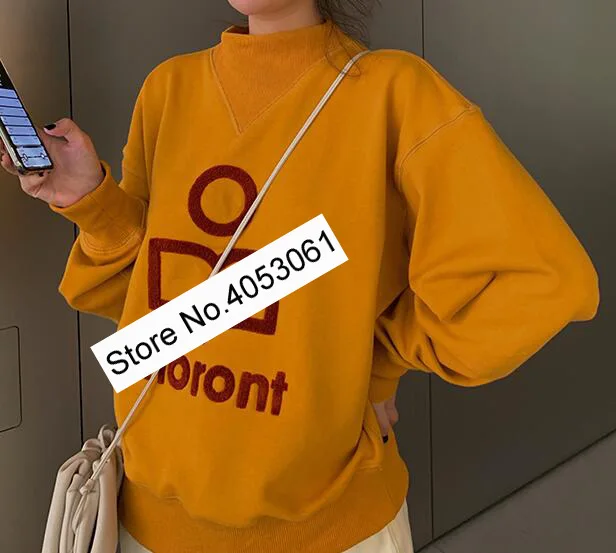 yellow as pic Последние Для женщин с круглым вырезом и длинными рукавами, спереди из махровой ткани с надписью "стекающая" Толстовка-дамы хлопок Стильный пуловер Топ - Цвет: yellow as pic