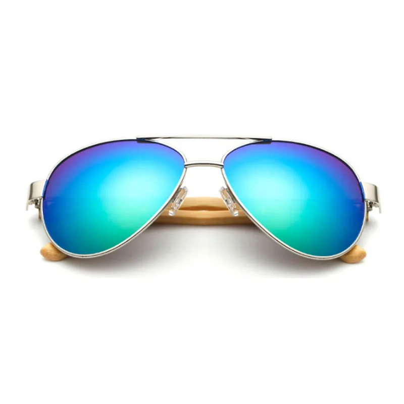 2019 модные деревянные солнцезащитные очки пилота Мужские Женские бамбуковые