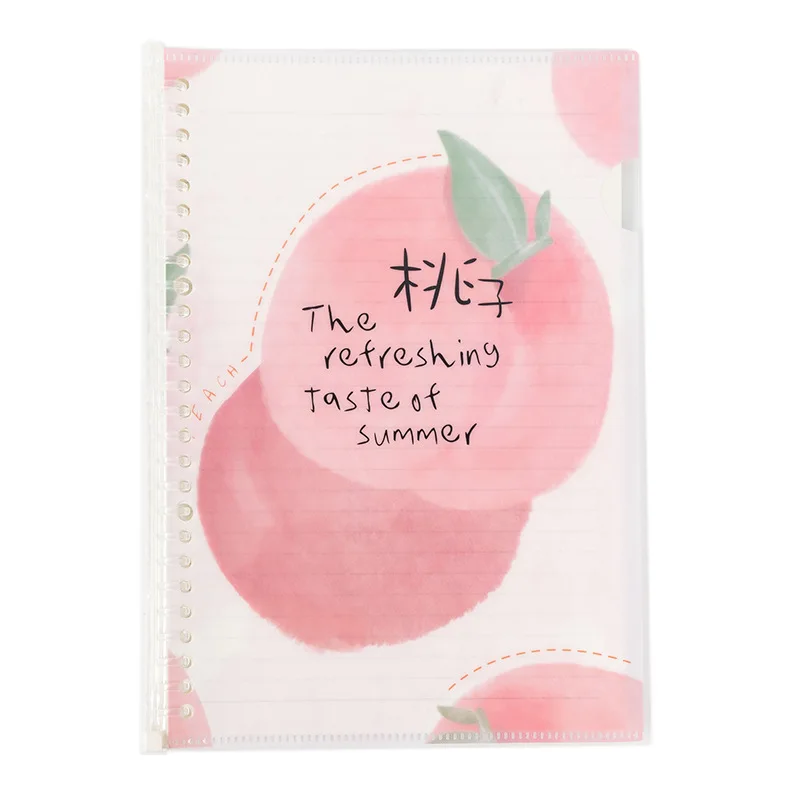 

Summer small fresh fruit pattern loose-leaf notebook can store pp file bag loose-leaf notebook replaceable inner page notebook