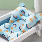 Детская ванночка Подушка Портативный новорожденных Для ванной Противоскользящий коврик для сиденья младенческой плавающей душ Pad боди для новорожденных Поддержка безопасности Подушка