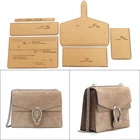 Набор шаблонов из крафтовой бумаги сделай сам, сумка через плечо для отдыха, кожаная шаблон для рукоделия, трафарет сделай сам для шитья, 26 см х 17 см, 1 комплект