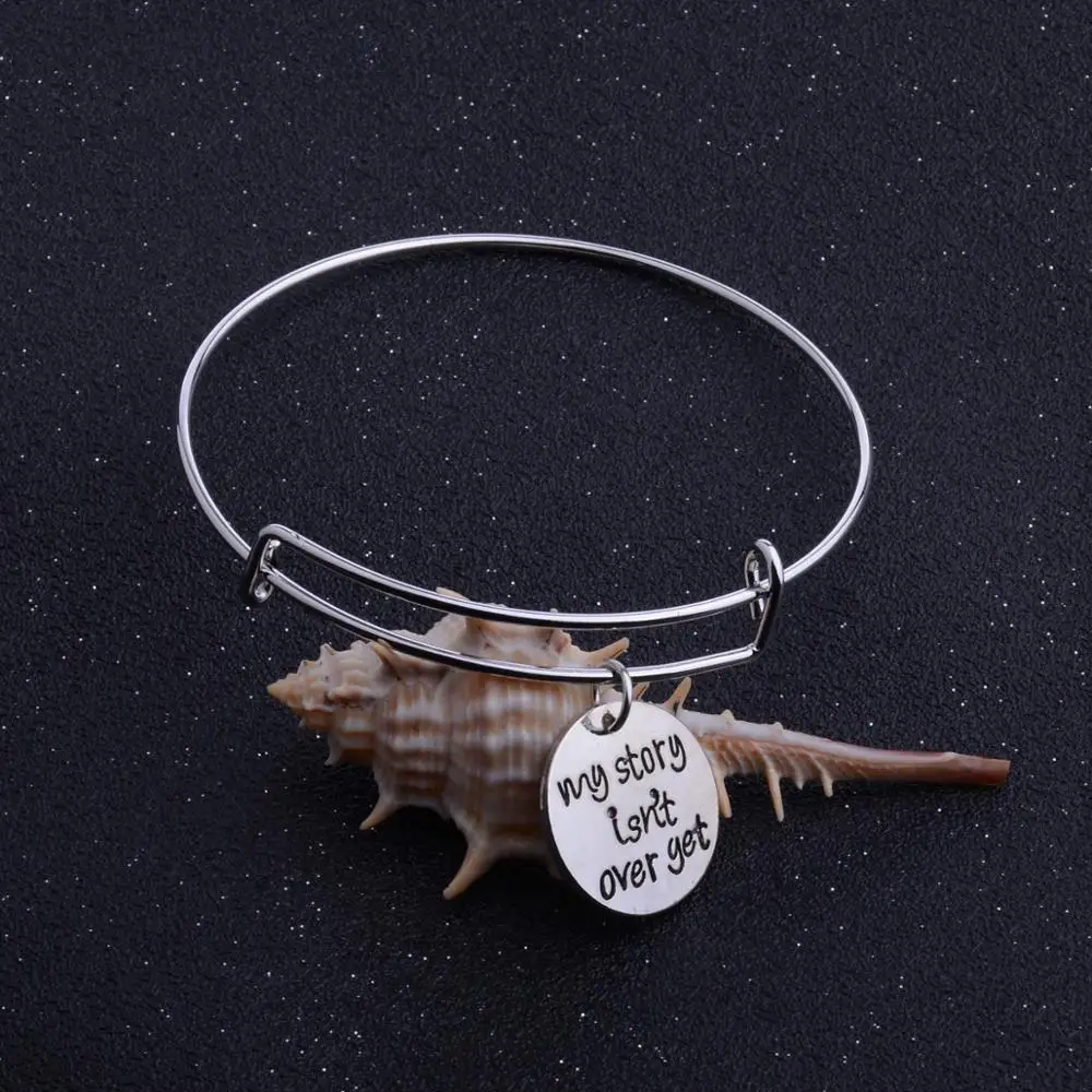 12 шт. моя история еще не закончена круглые браслеты с подвесками самочувствие