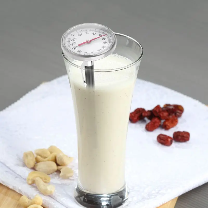 

Stainless Steel Thermometer Kitchen Probe 0-120 Food Tea Water Meat Milk Coffee Foam Temperature Tester 32CC