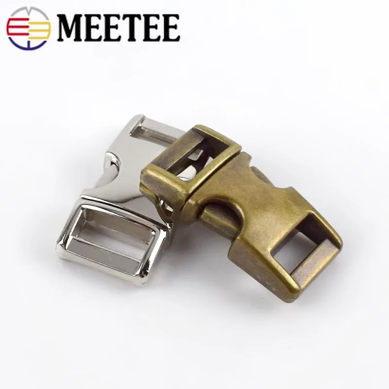 

5/10pcs 10mm Metal Side Release Buckles Paracord Bracelet Dog Collar Webbing Webbing Outdoor Belt for Bags Parts Accessories