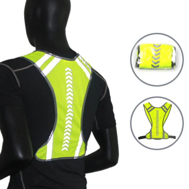 High Visibility Reflective Vest Men Women Outdoor Cycling Safety Protective Bike Bicycle Harness Night Running Jogging | Спорт и