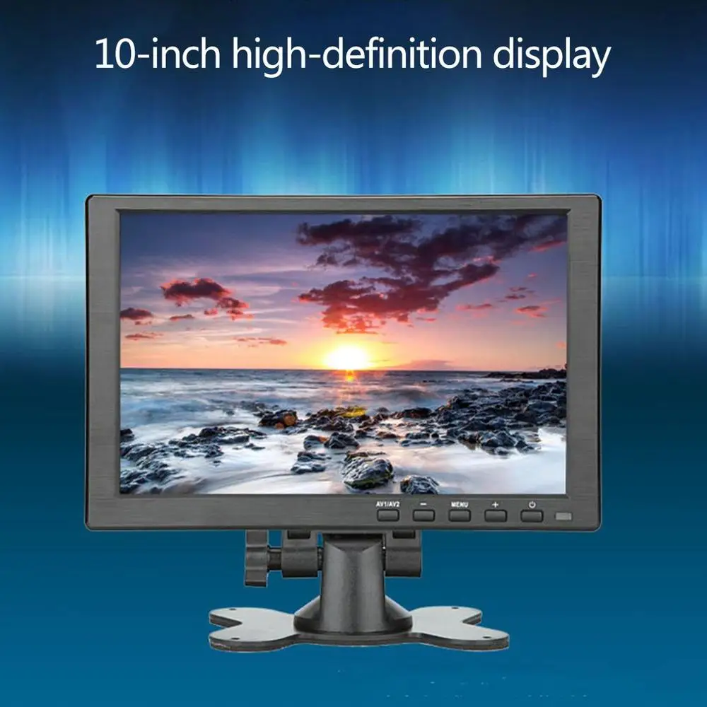 

10-дюймовый портативный монитор HDMI-совместимый 1024*600P HD IPS дисплей компьютерные СВЕТОДИОДНЫЕ мониторы с кожаным чехлом
