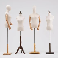 3style wood arm color female hand mannequin full cloth body square plate base jewelry flexible womenadjustable rackdoll c840