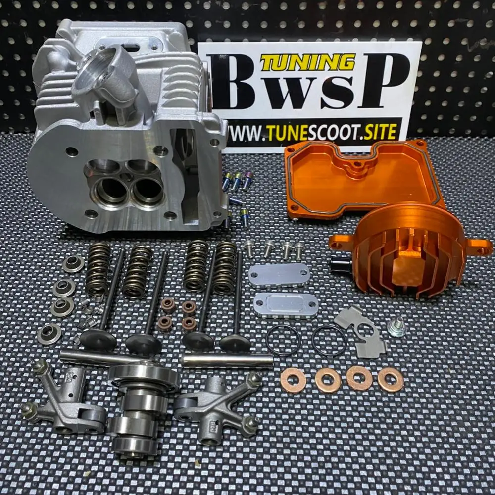 Головка цилиндра 4х клапанная (23*26 клапана) для Yamaha RS 100 BWS125 CYGNUS X 125 MIO RSZ100 гоночная