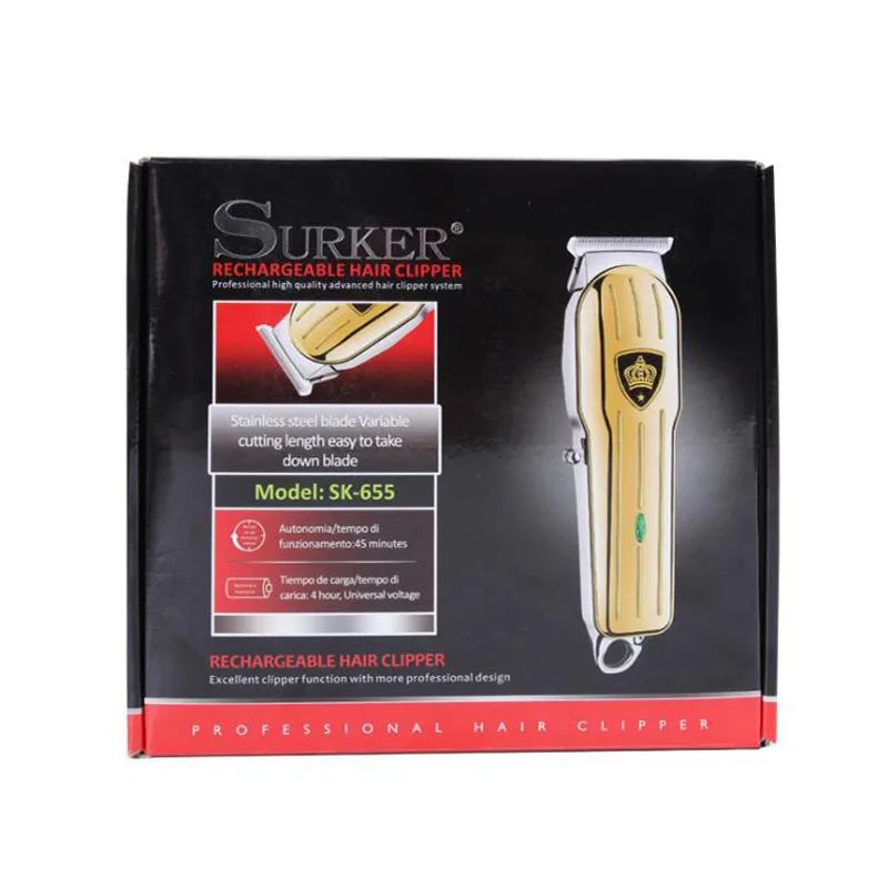 Surker электрический триммер для волос SK-655 аккумуляторная машинка стрижки Машинка