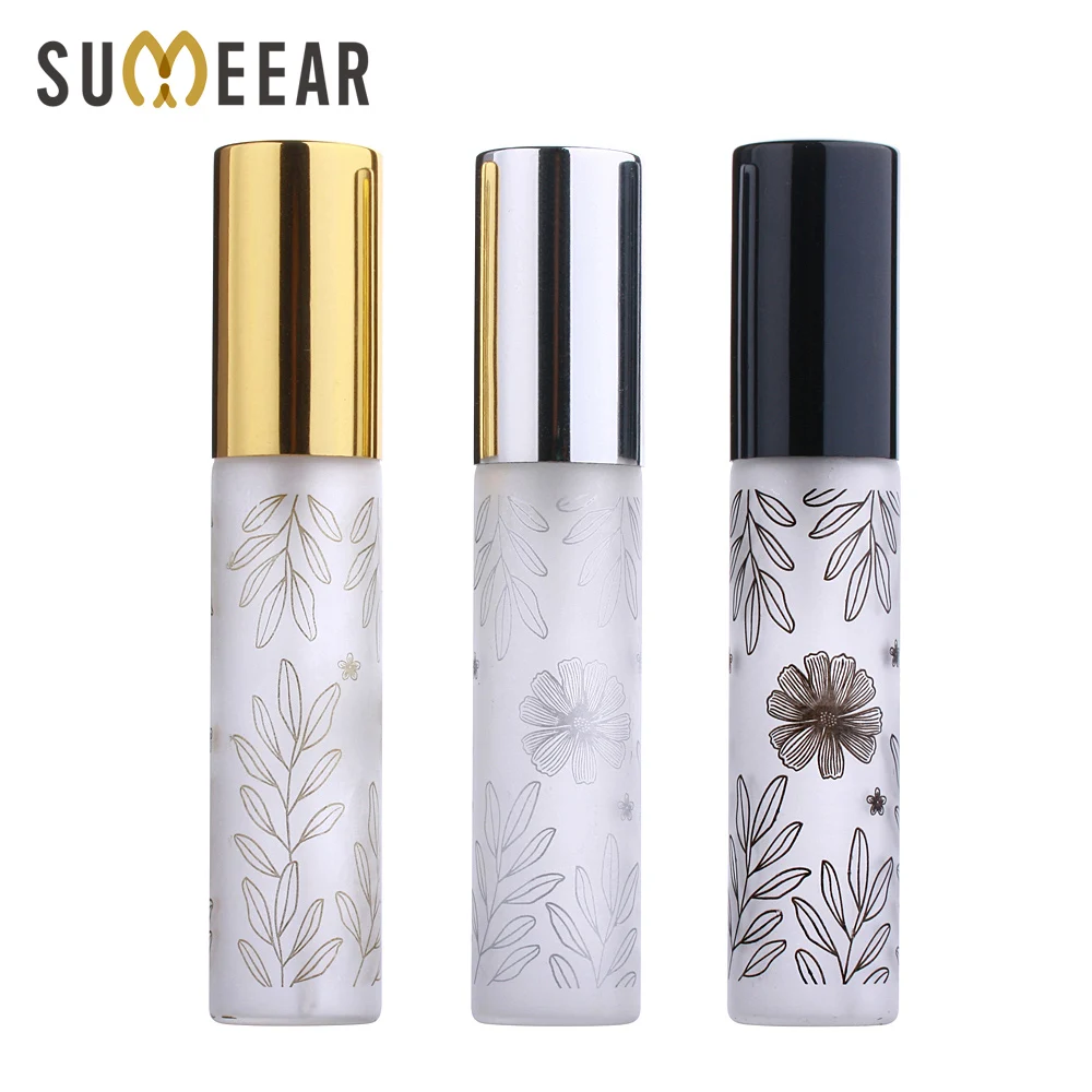 買取 トラベルスプレーボトル,アルミニウム,フロストデザイン,ガラスアトマイザー,トラベルスプレー,10ml,100個ピース/ロットバッチ