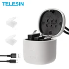 Зарядное устройство Telesin, 3 слота для аккумуляторов, для GoPro 8, Hero 8, 7, Black Hero 6, Hero 5, отсек для хранения TF-карт