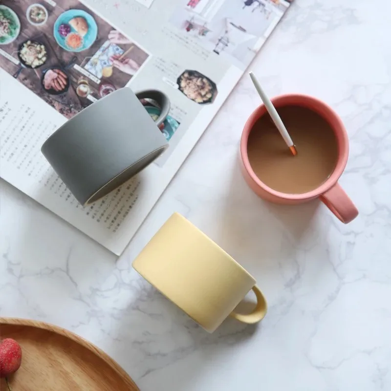 Европейская керамическая кружка макаруна матовая глазурованная однотонная