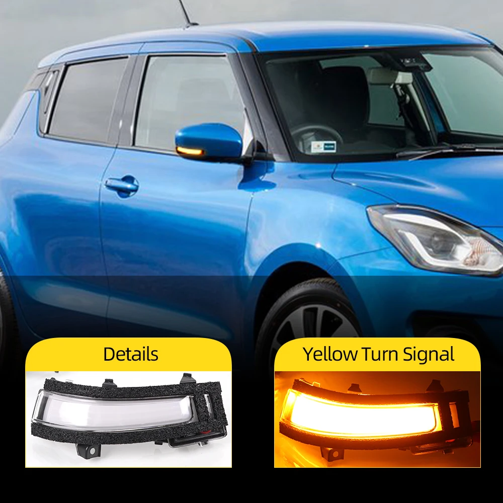 2 шт. для Suzuki Swift 2018 2019 2020 Динамический светодиодный поворотный сигнал светильник