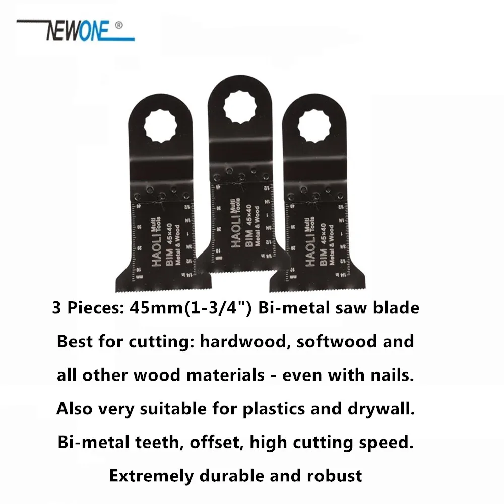 3 шт. 45 мм Би-металл Осциллирующий мульти инструмент пильный диск для Ridgid Worx Sonicrafter