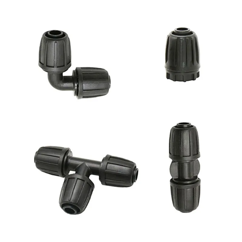 16 мм PE труба тройник заглушка под углом разъемы замковые гайки 1/2 дюйма ремонт