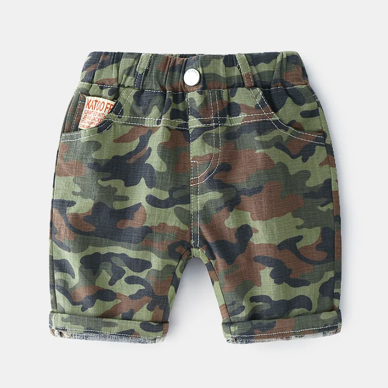 Летние камуфляжные штаны для мальчиков повседневные брюки армейского зеленого