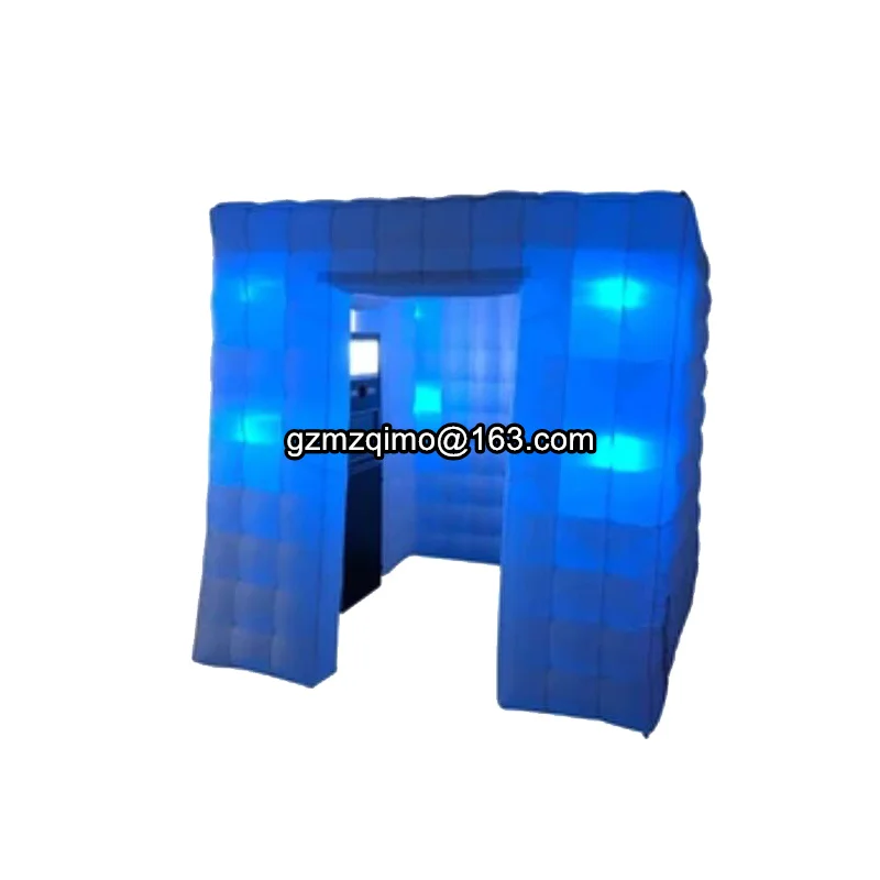 Goedkoop Wit Led Opblaasbare Foto Booth Cube Behuizing