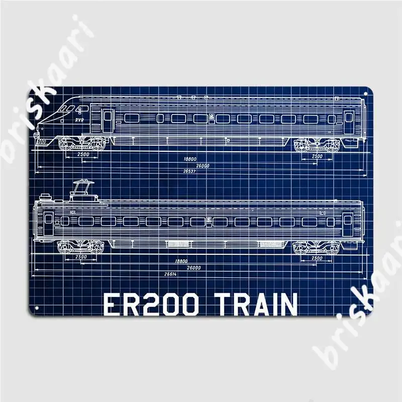

Схема поезда Er200, металлический плакат с табличкой, Постер для индивидуального клуба, домашняя живопись, Декор, гараж; Клуб жестяные плакаты ...