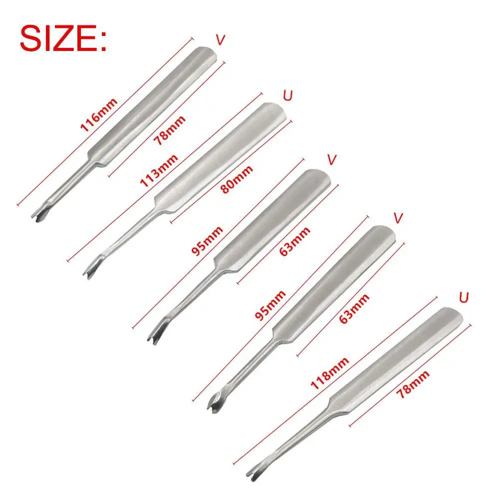 

5Pcs V Shaped Hand Working Leather Stitching Groover Drop Beveler Shipping Edge Skiving Sets For Leathercraft DIY Tool Craf X2U4