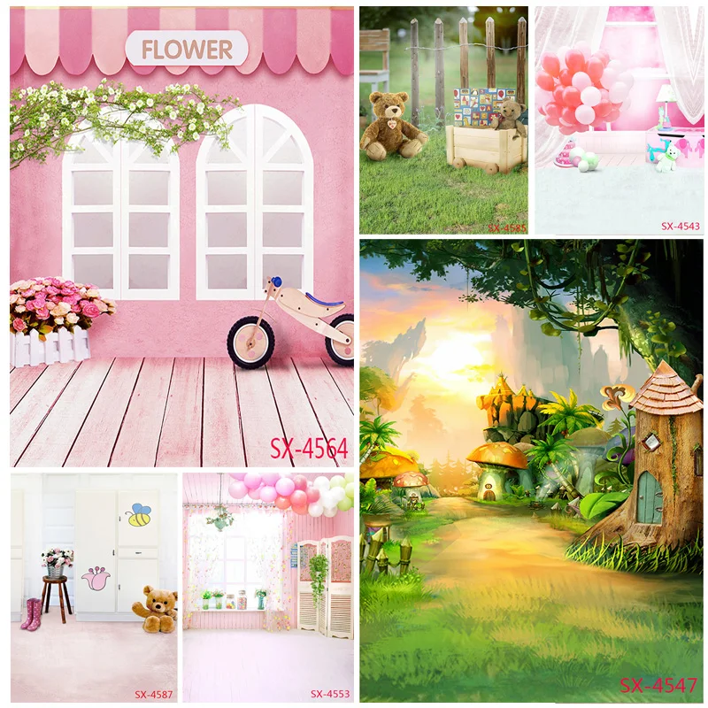 

Children Birthday Photography Backdrops Baby Newborn Portrait Photo Background Party Studio Photocalls Props 2157 YXFL-21