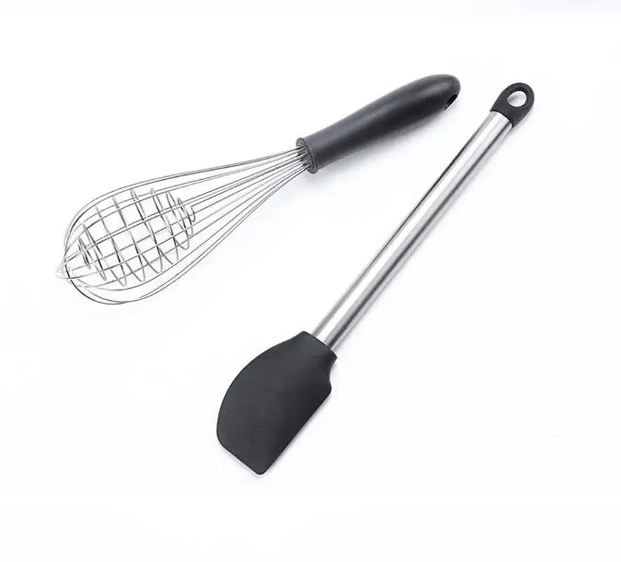 Силиконовая кухонная утварь с ручкой из нержавеющей стали набор 8 предметов