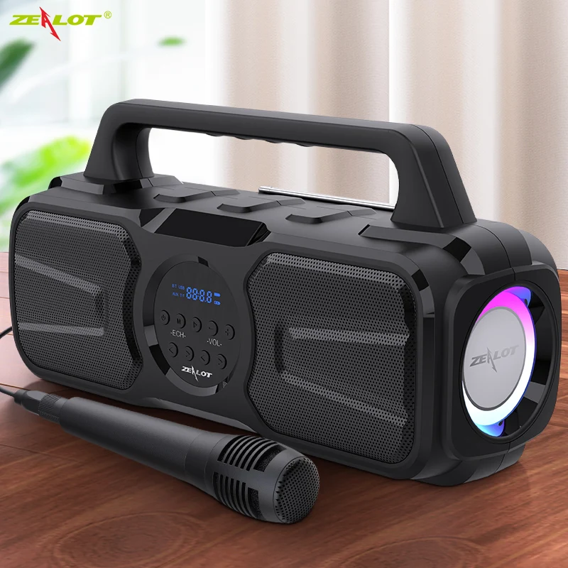 Zealot P2 Solar 40 Вт высокомощный Bluetooth динамик акустическая система беспроводная