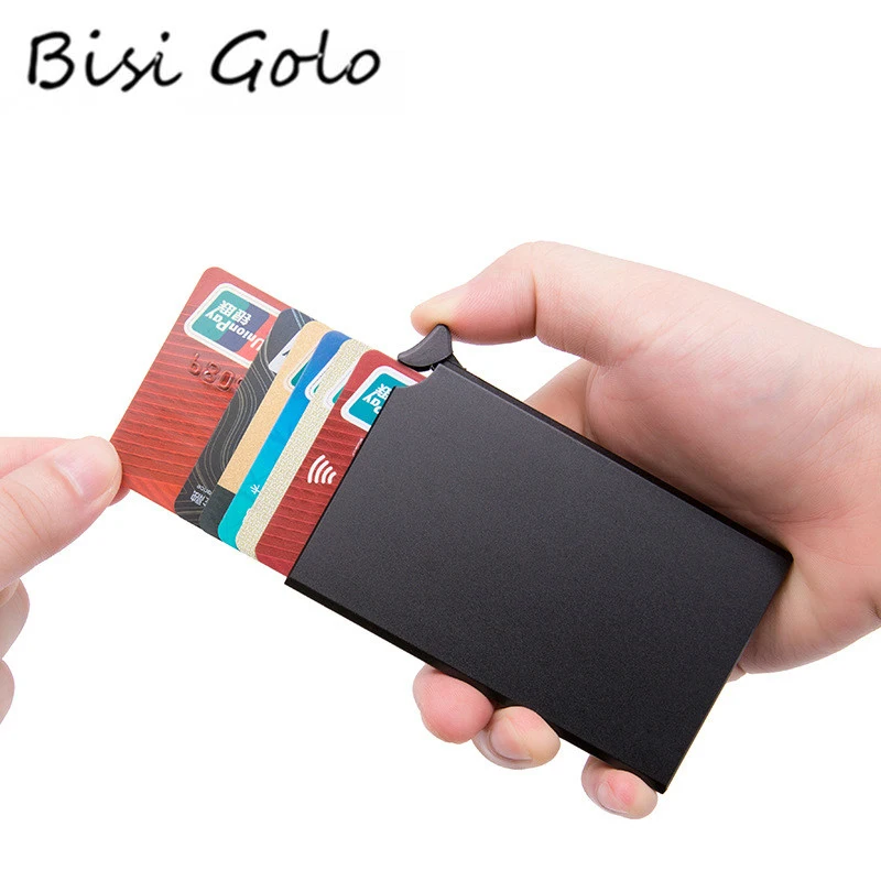 Умный кошелек BISI GORO тонкий чехол для ID карты RFID Противоугонный унисекс