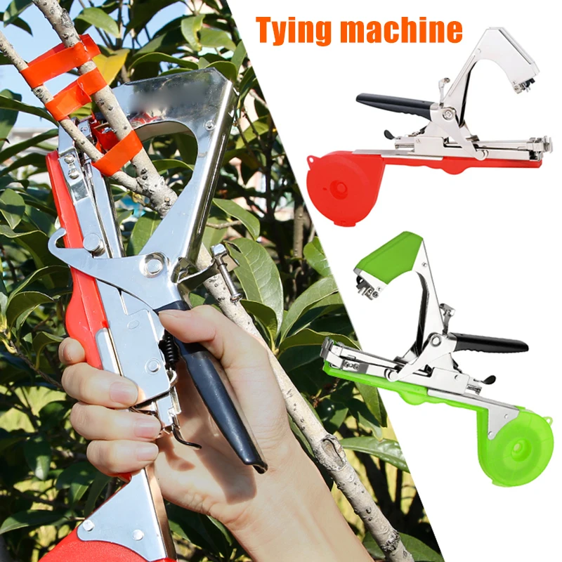 

Garden Plant Tying Machine Branch Fixed Device with 3 Rolls of Strap&1 Box of Nails Vines-binding Tool for Horticulture In Stock